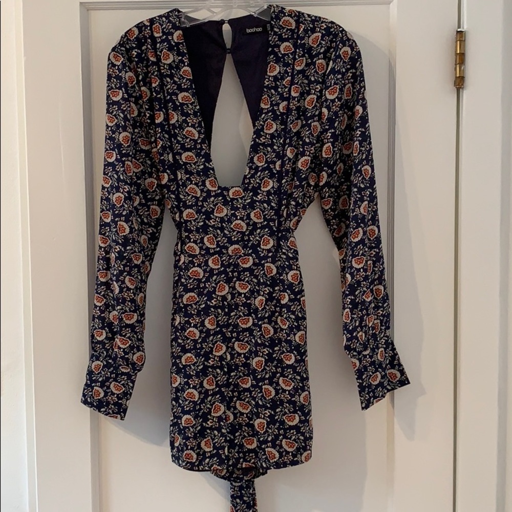 Peek-a-boo floral romper